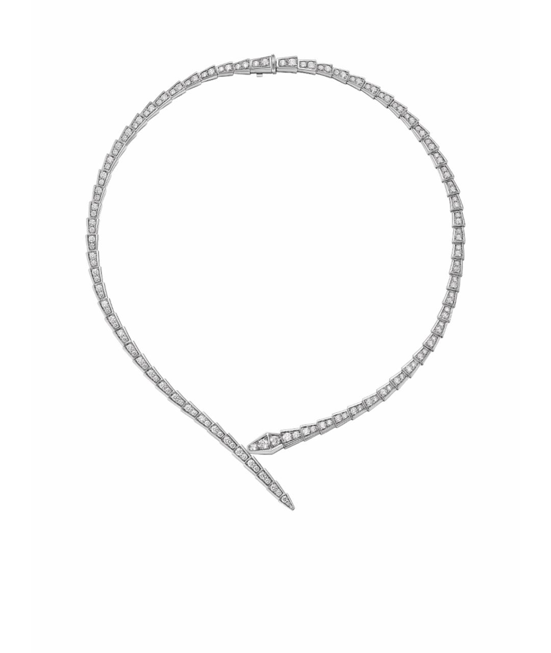 BVLGARI Белое колье из белого золота, фото 1