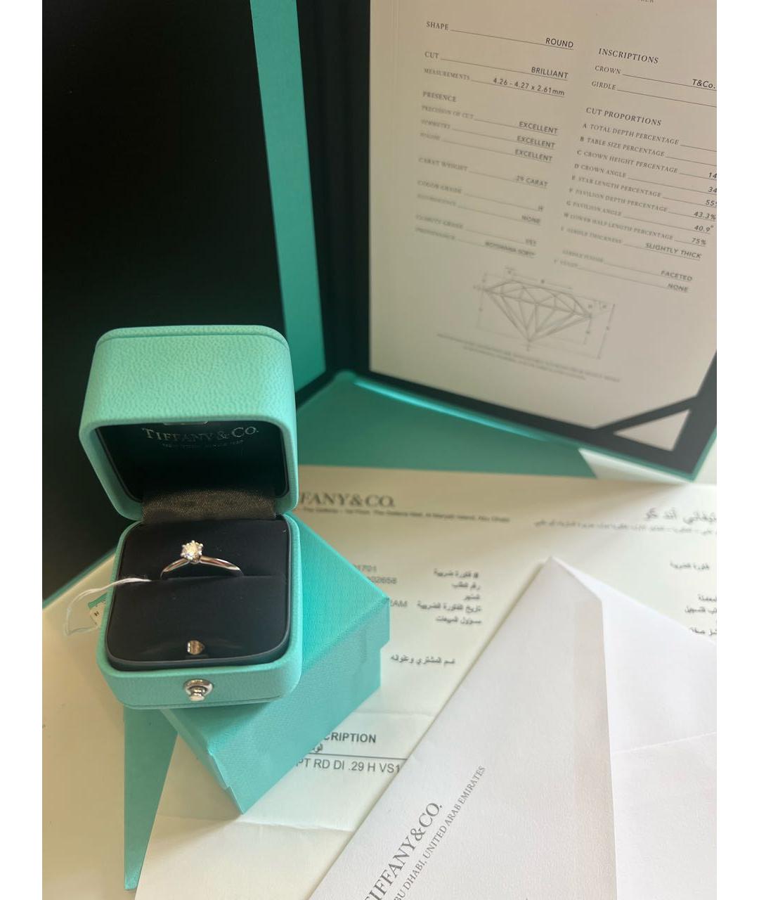 TIFFANY&CO Платиновое кольцо, фото 4