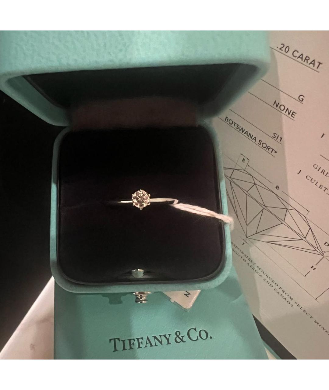 TIFFANY&CO Платиновое кольцо, фото 3