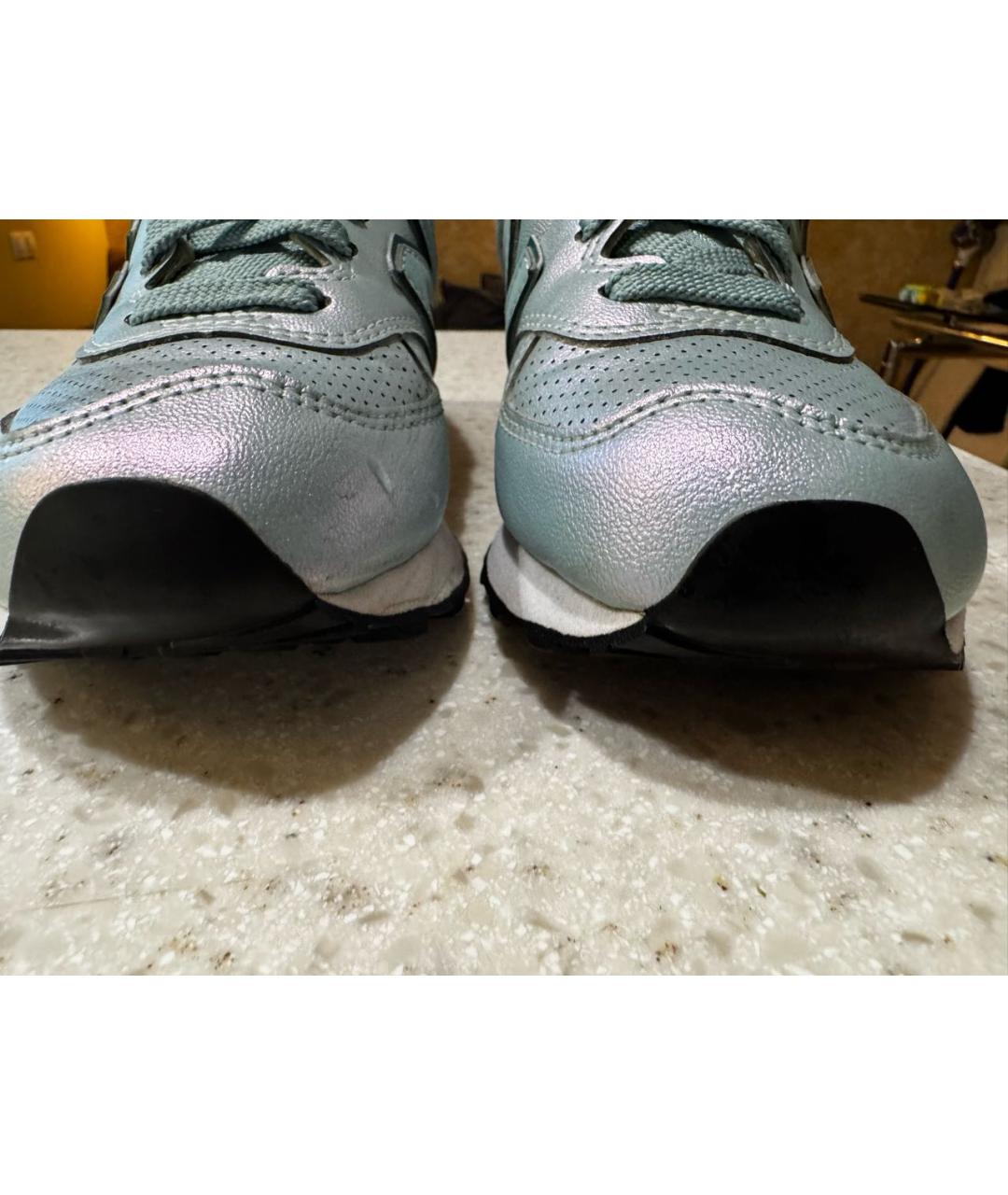 NEW BALANCE Бирюзовые кожаные кроссовки, фото 7