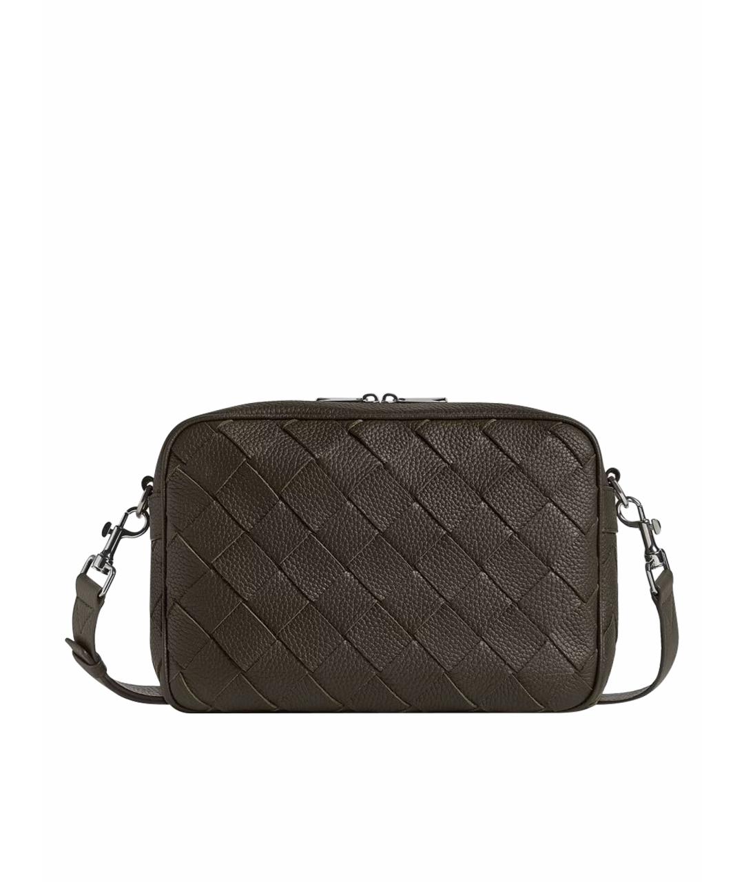 BOTTEGA VENETA Коричневая кожаная сумка на плечо, фото 1