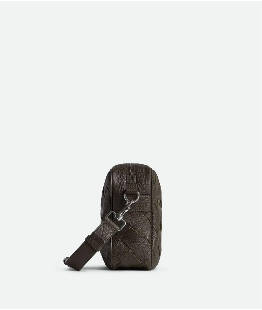BOTTEGA VENETA Коричневая кожаная сумка на плечо, фото 2