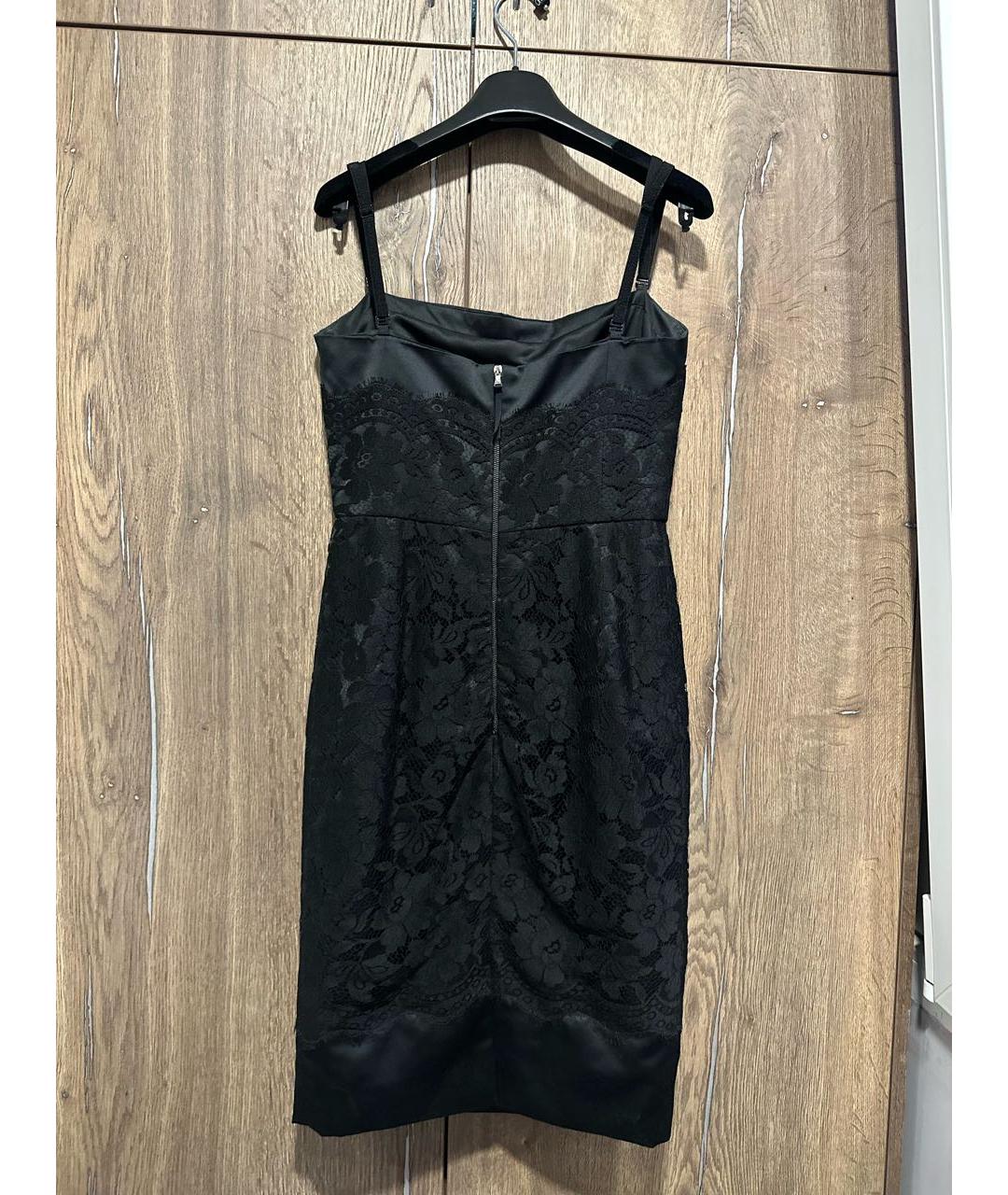 DOLCE&GABBANA Черное вискозное коктейльное платье, фото 2