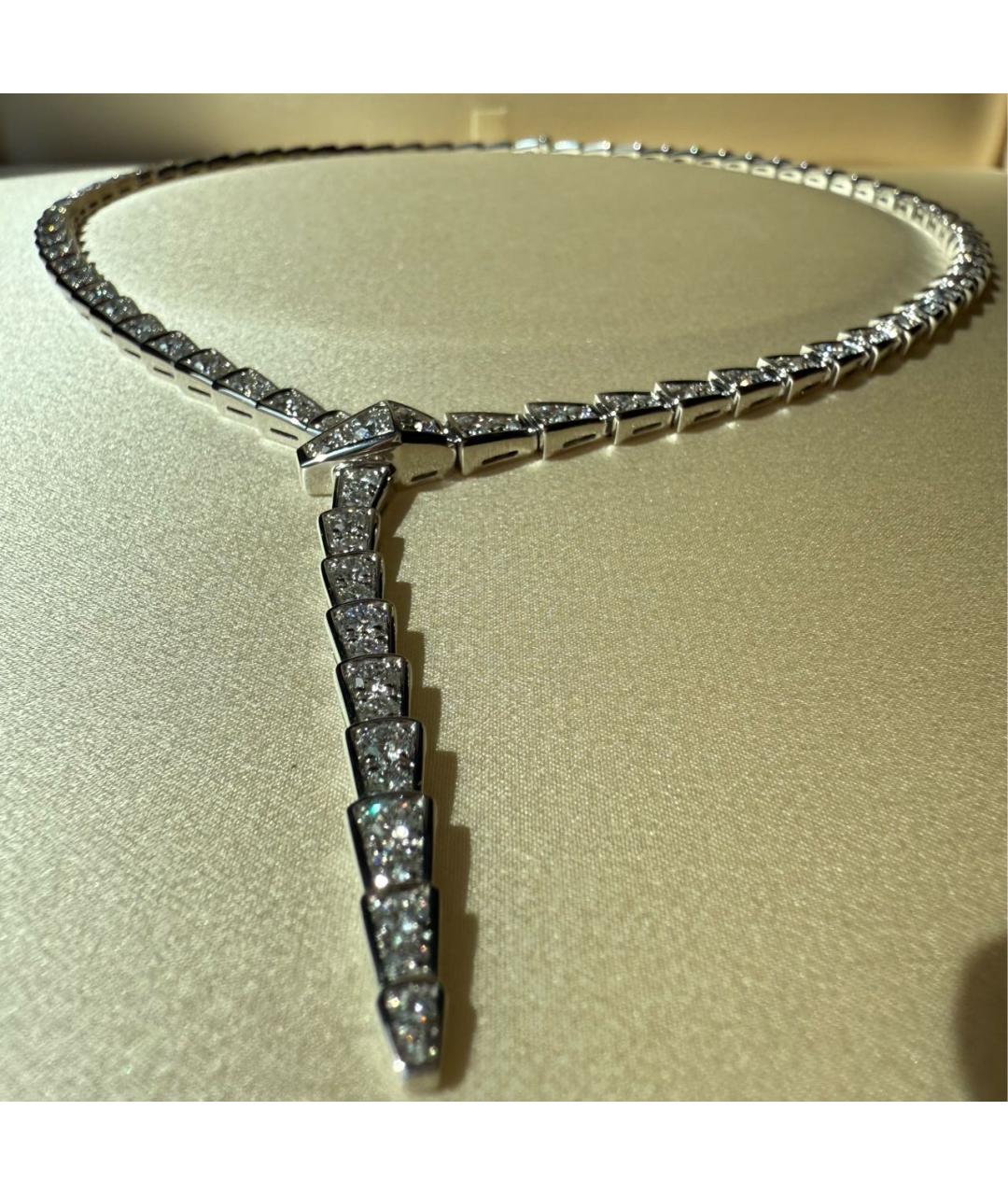 BVLGARI Белое колье из белого золота, фото 2