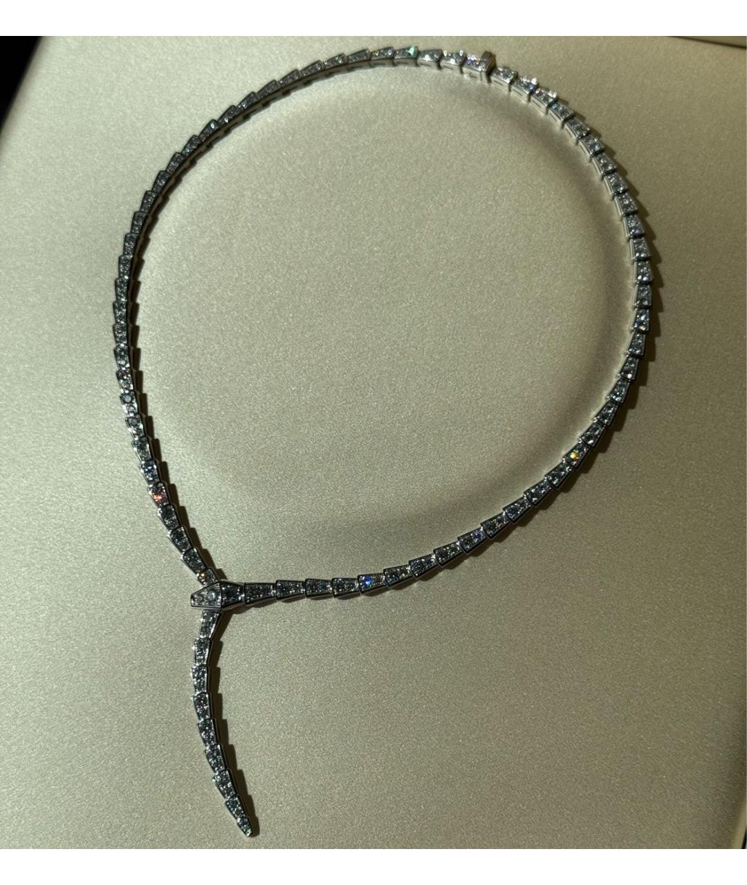 BVLGARI Белое колье из белого золота, фото 6