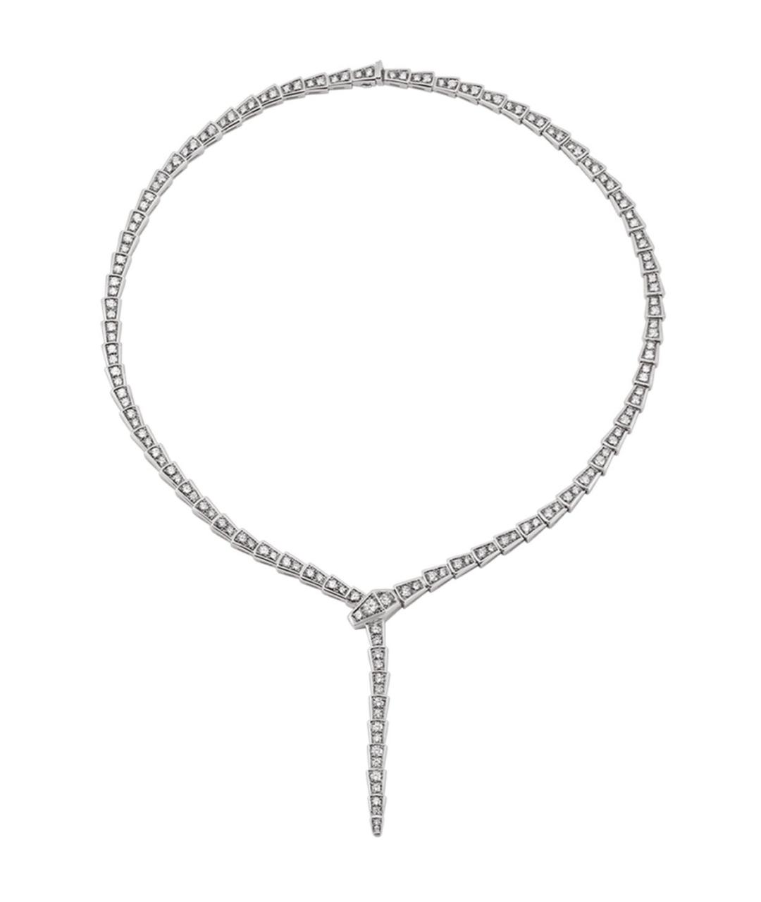 BVLGARI Белое колье из белого золота, фото 8