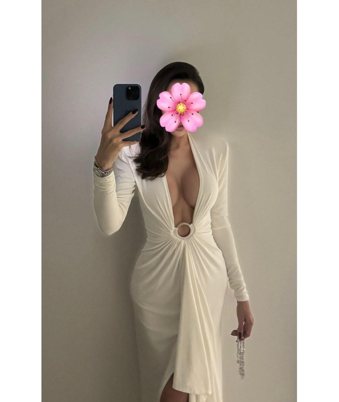 ALEXANDRE VAUTHIER Белое вискозное вечернее платье, фото 6