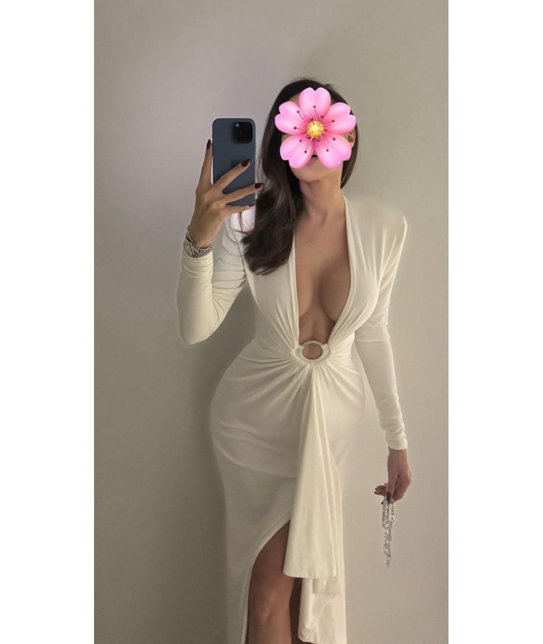 ALEXANDRE VAUTHIER Белое вискозное вечернее платье, фото 7