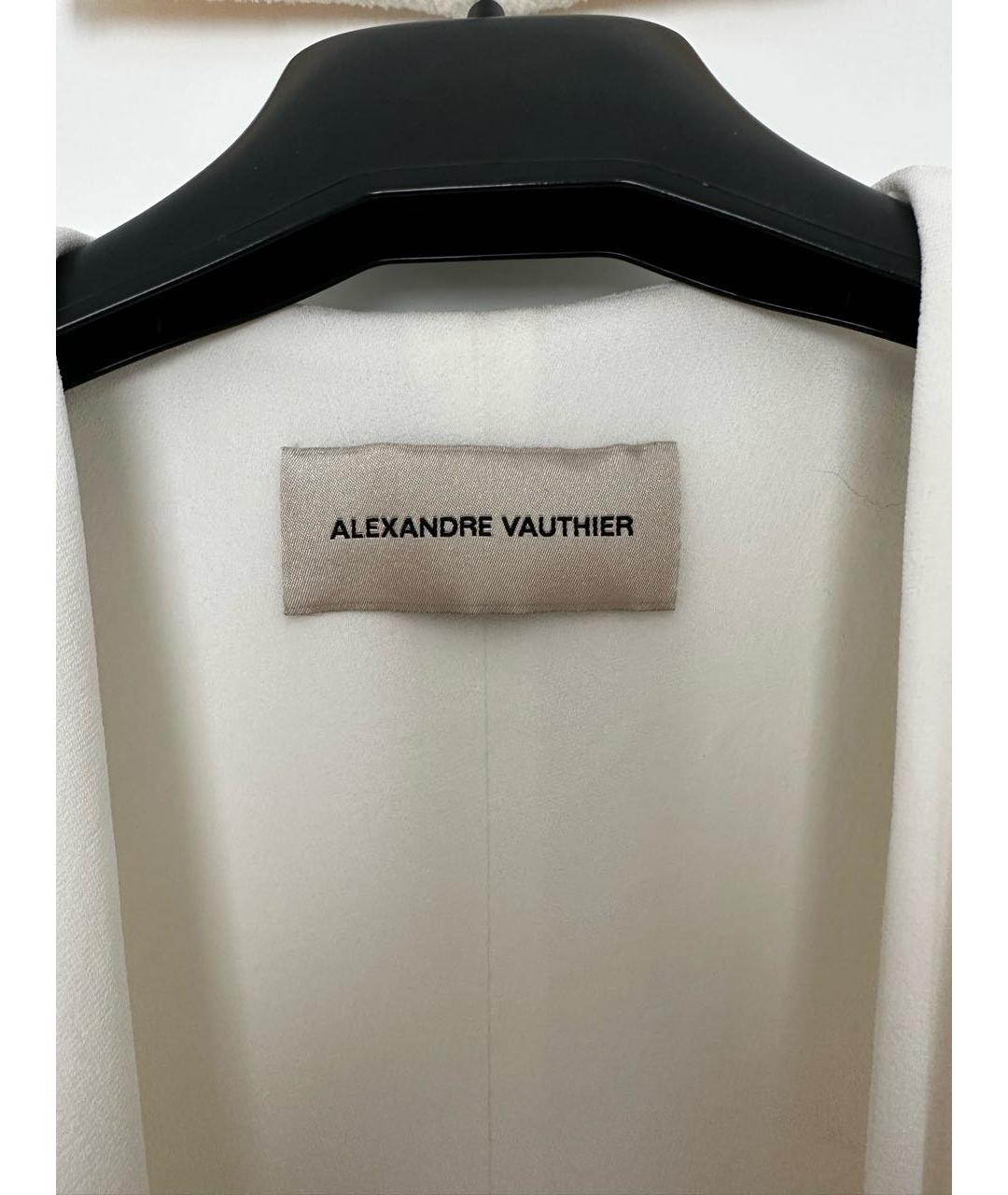 ALEXANDRE VAUTHIER Белое вискозное вечернее платье, фото 4