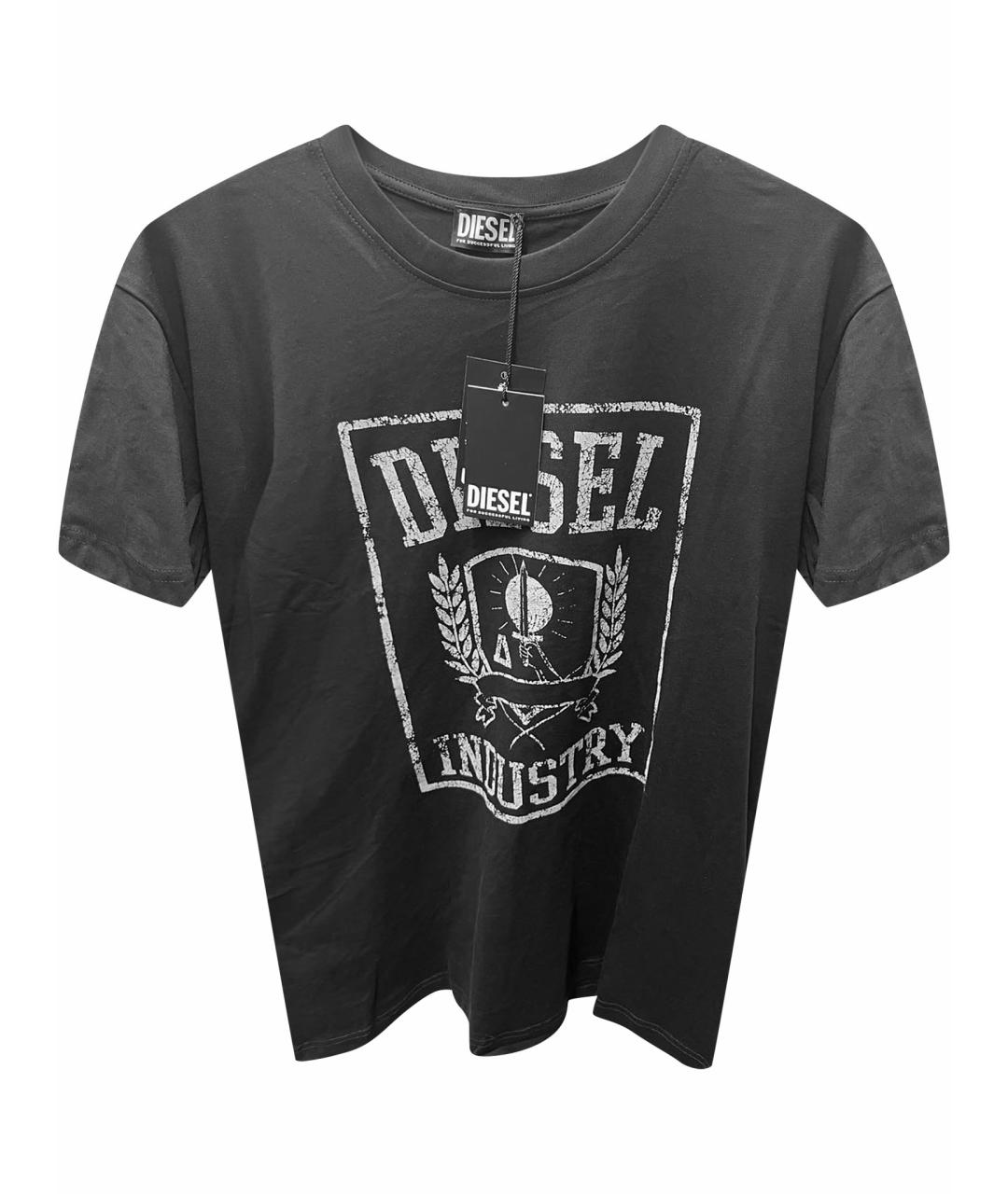 DIESEL Черная хлопковая футболка, фото 1