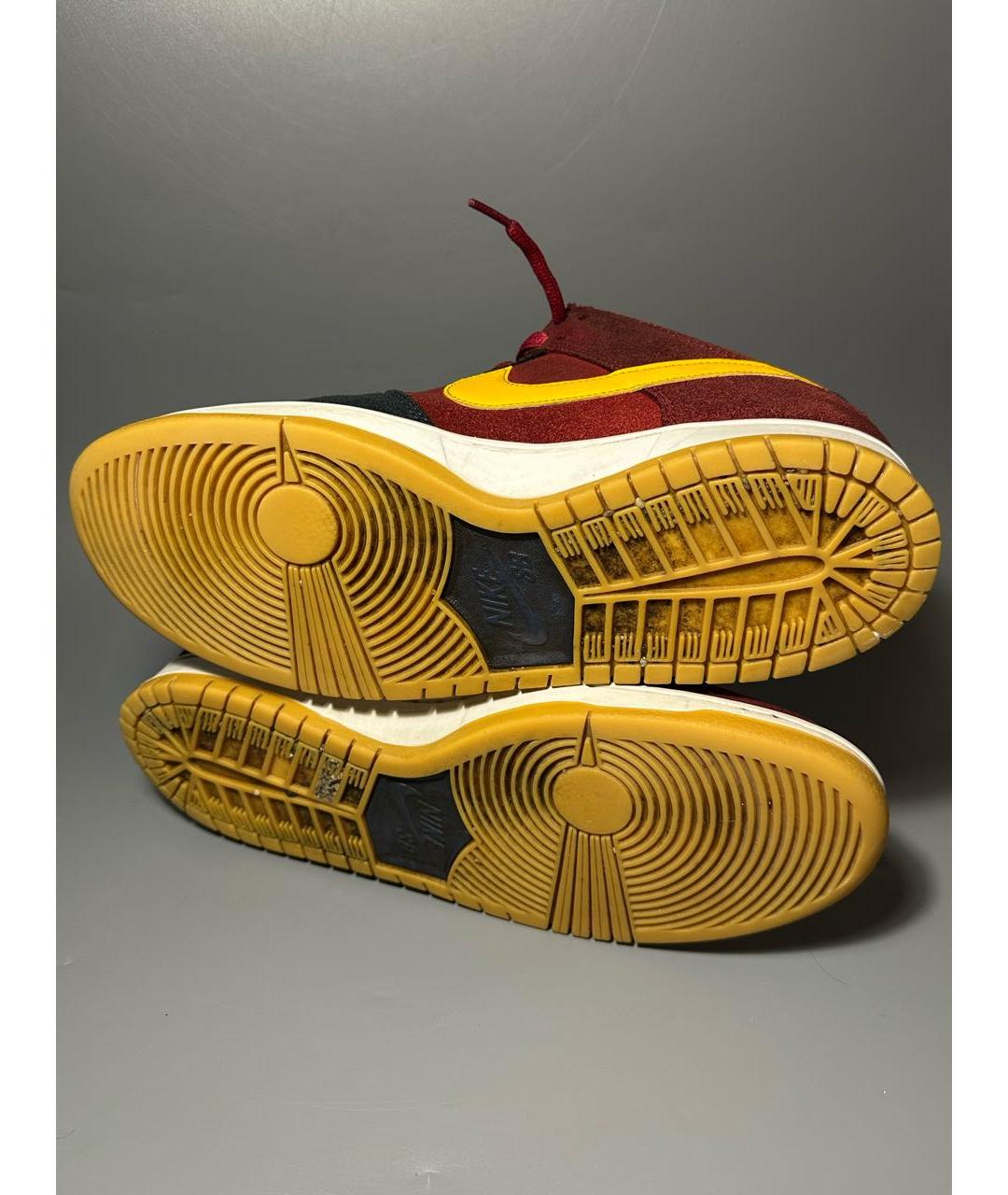 NIKE Красные замшевые низкие кроссовки / кеды, фото 8