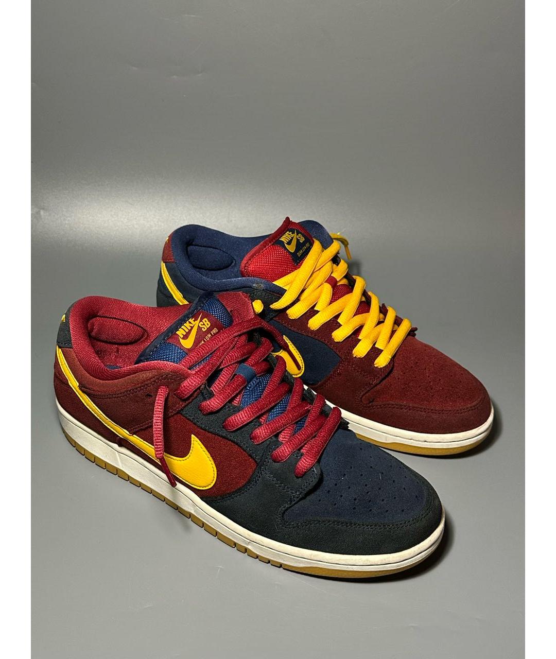 NIKE Красные замшевые низкие кроссовки / кеды, фото 5