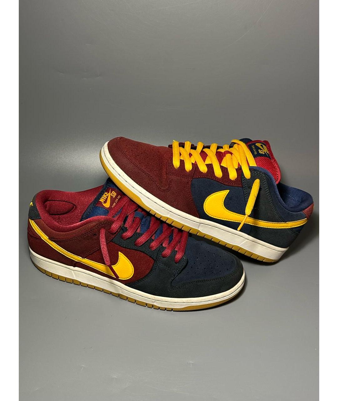 NIKE Красные замшевые низкие кроссовки / кеды, фото 6