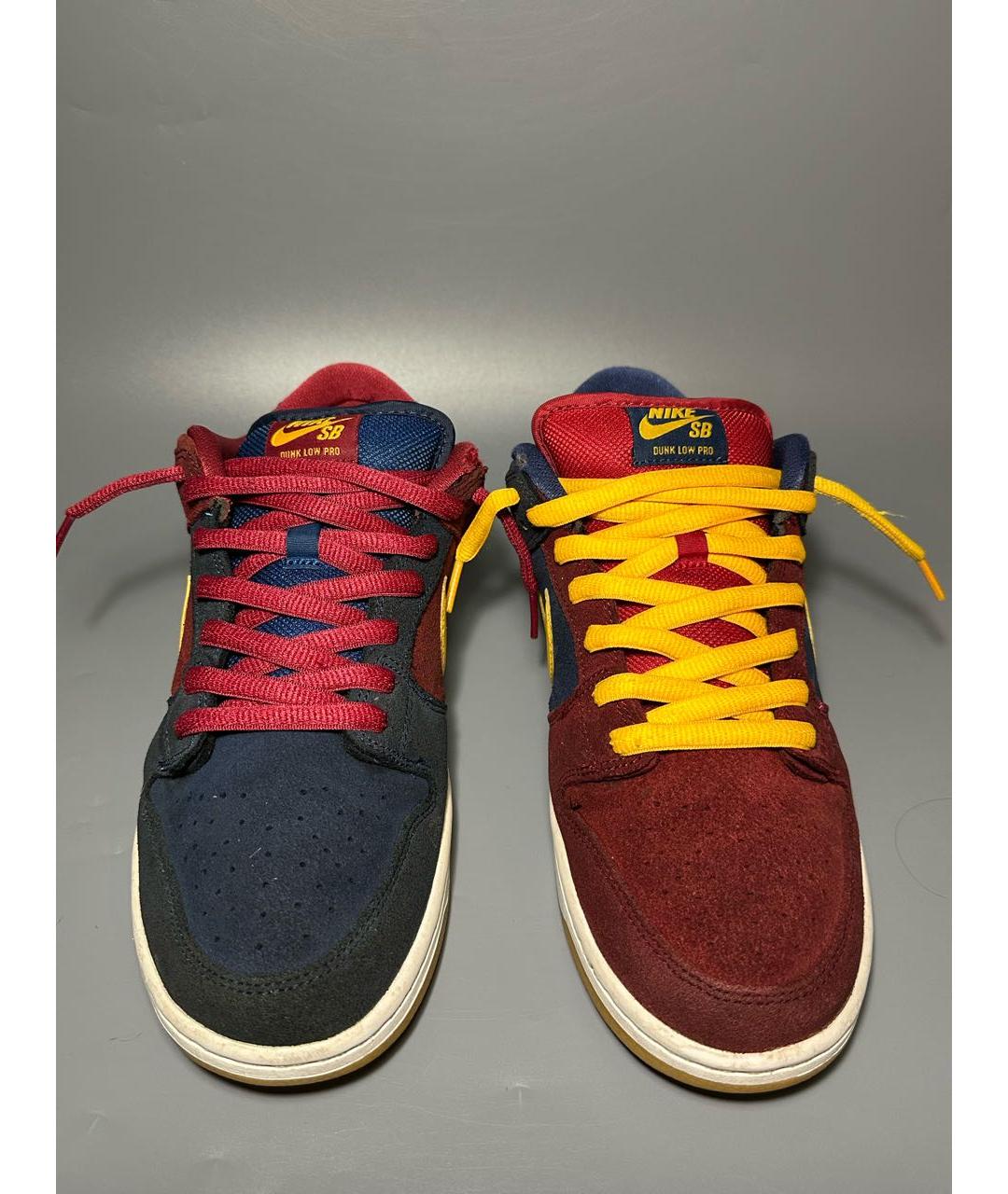 NIKE Красные замшевые низкие кроссовки / кеды, фото 2