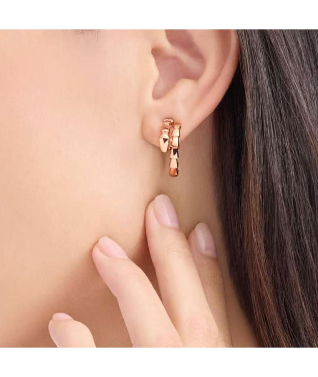 BVLGARI Золотые серьги из розового золота, фото 3