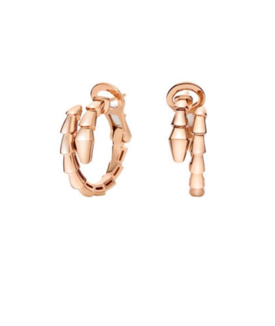 BVLGARI Золотые серьги из розового золота, фото 2