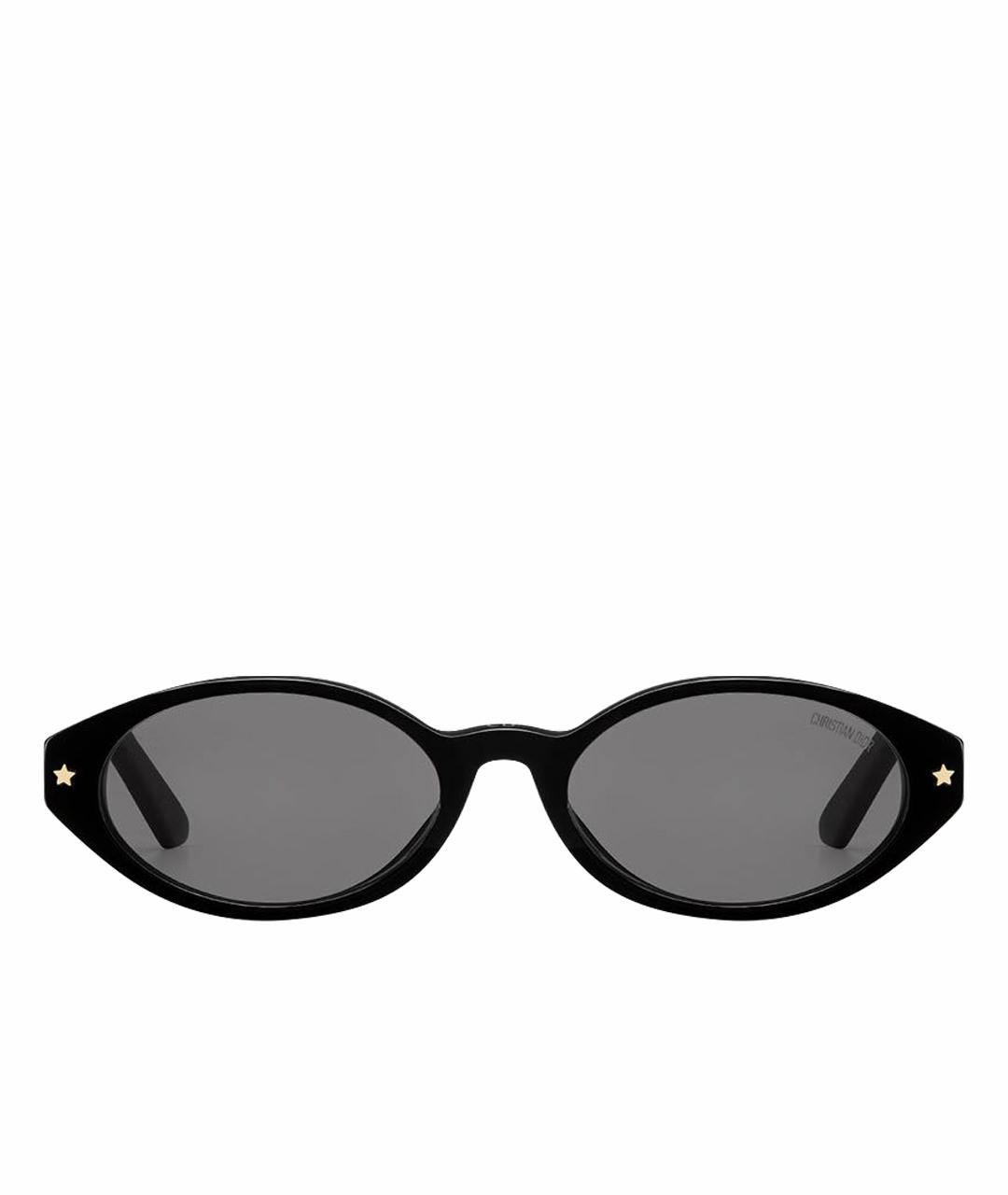 CHRISTIAN DIOR Черные пластиковые солнцезащитные очки, фото 1