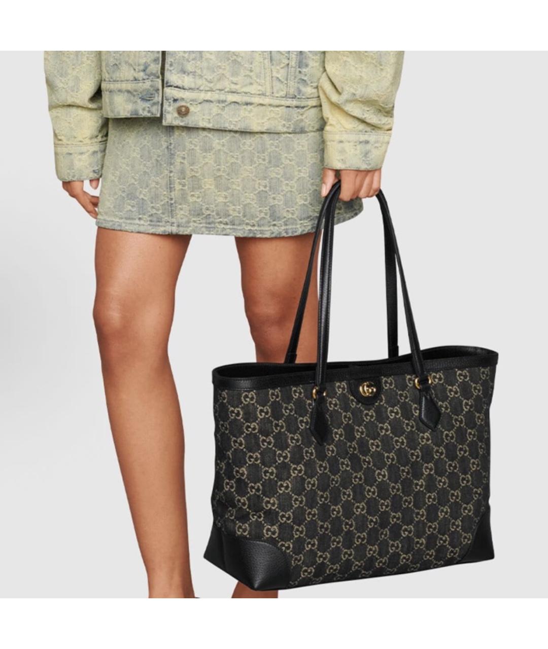 GUCCI Черная сумка тоут, фото 5