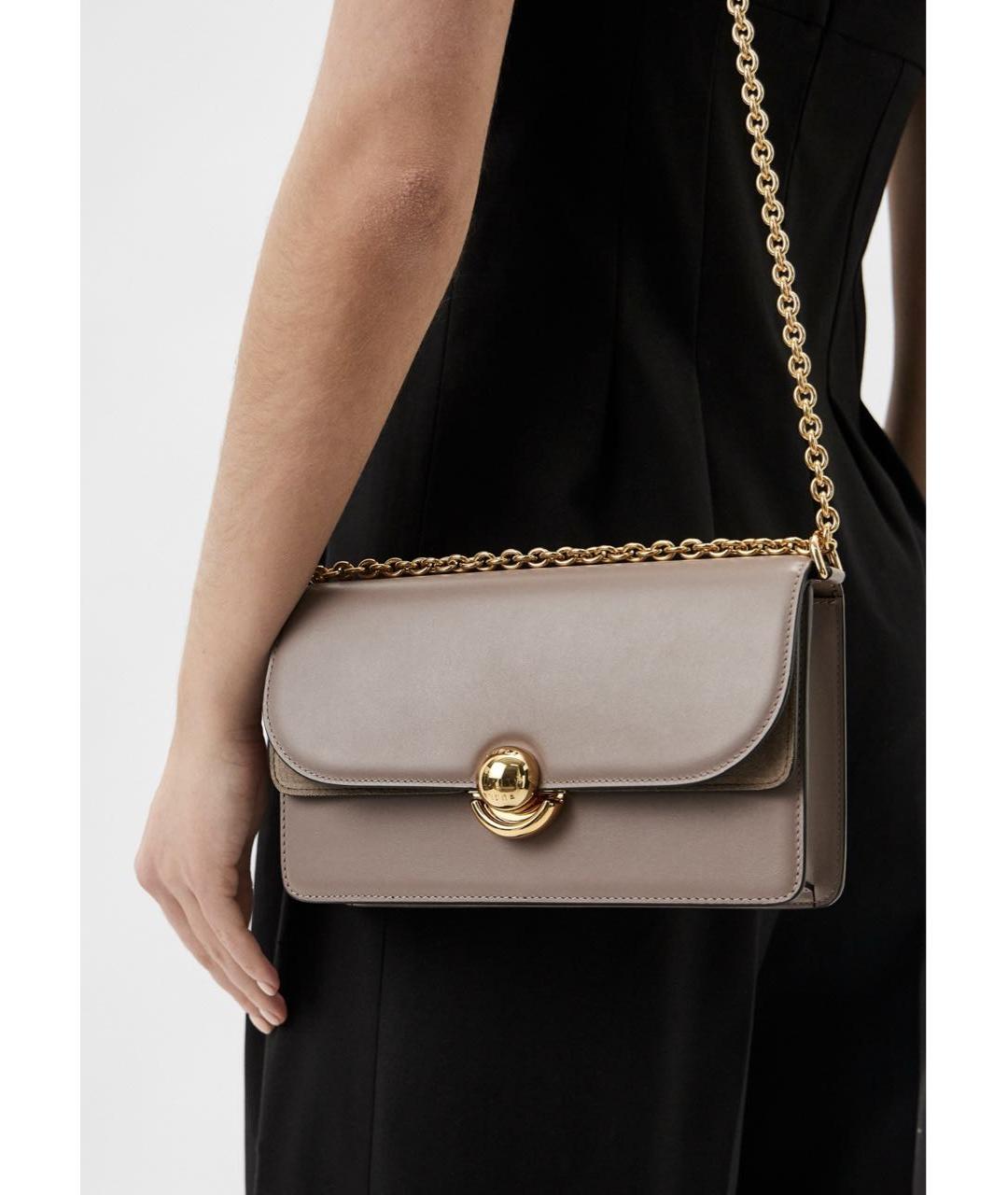 FURLA Бежевая кожаная сумка через плечо, фото 7