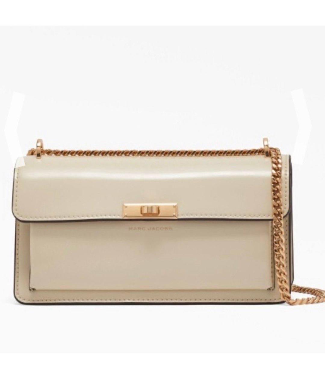 MARC JACOBS Бежевая кожаная сумка через плечо, фото 4