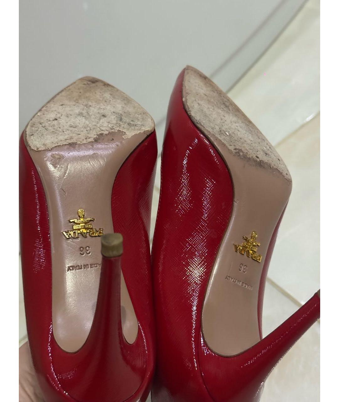 PRADA Красные туфли из лакированной кожи, фото 8