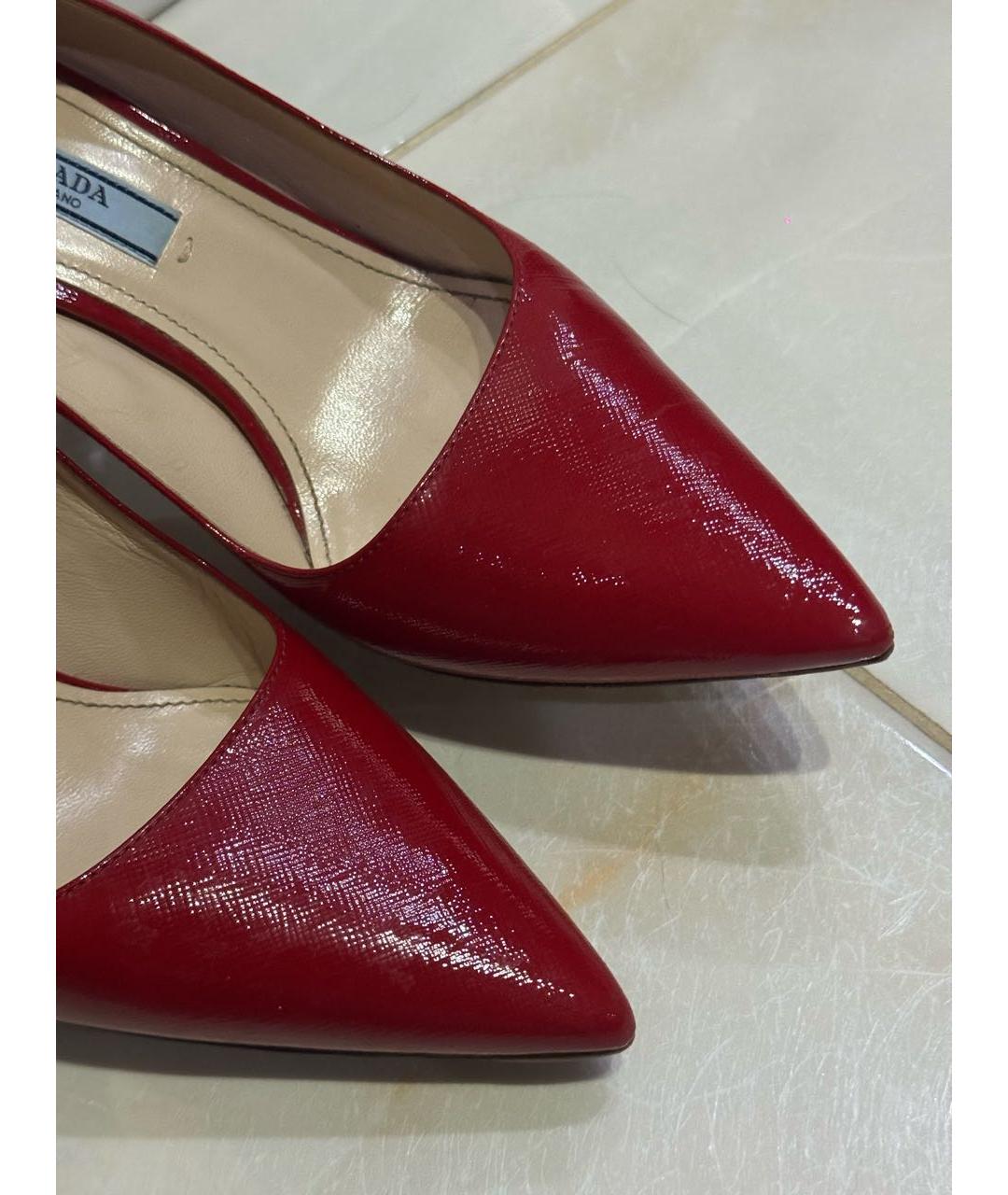 PRADA Красные туфли из лакированной кожи, фото 7