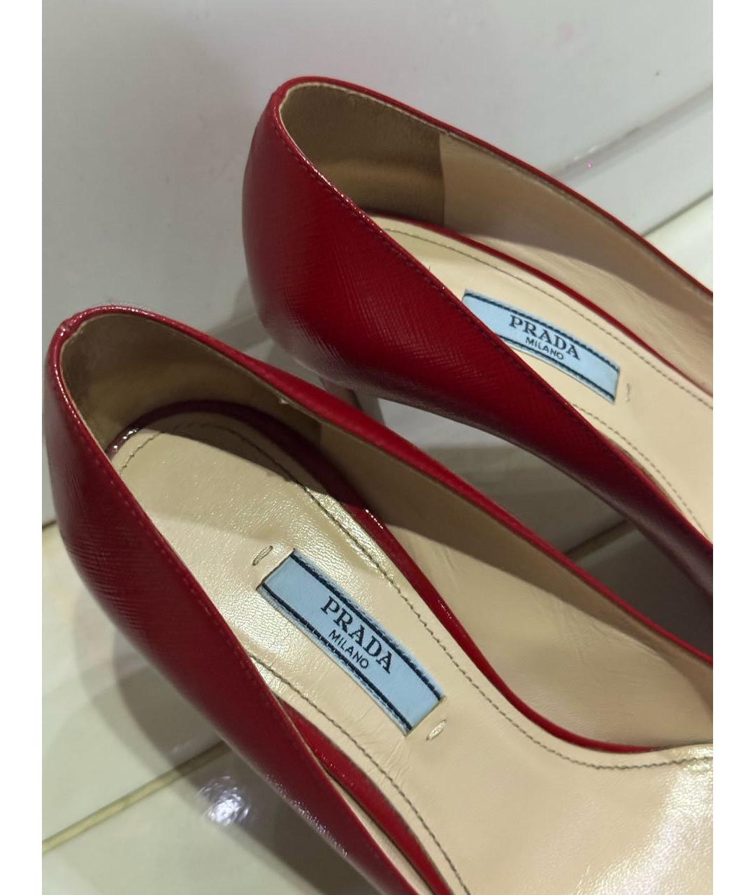 PRADA Красные туфли из лакированной кожи, фото 6