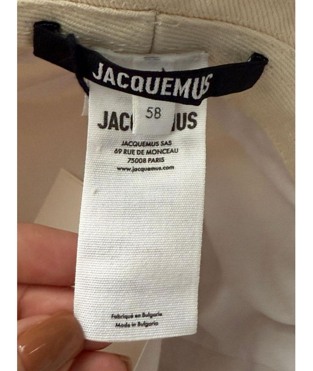 JACQUEMUS Бежевая хлопковая панама, фото 7