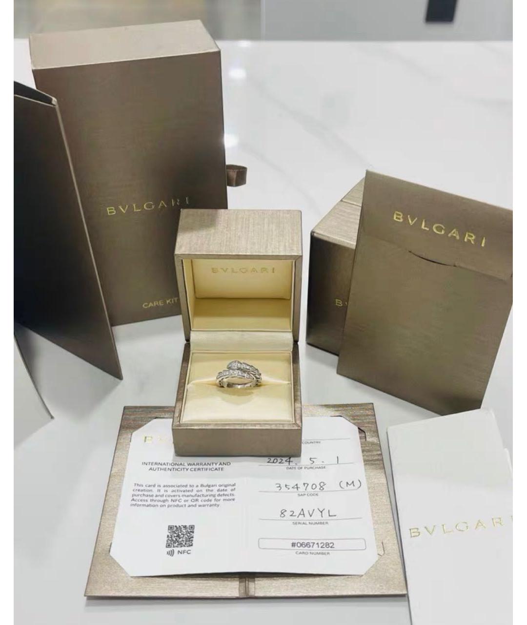 BVLGARI Кольцо из белого золота, фото 2