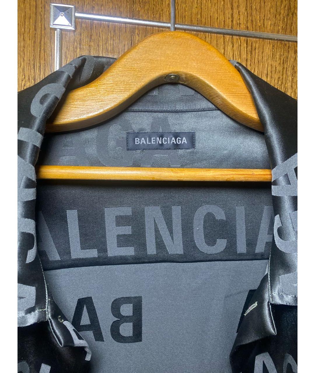 BALENCIAGA Зеленая шелковая кэжуал рубашка, фото 3