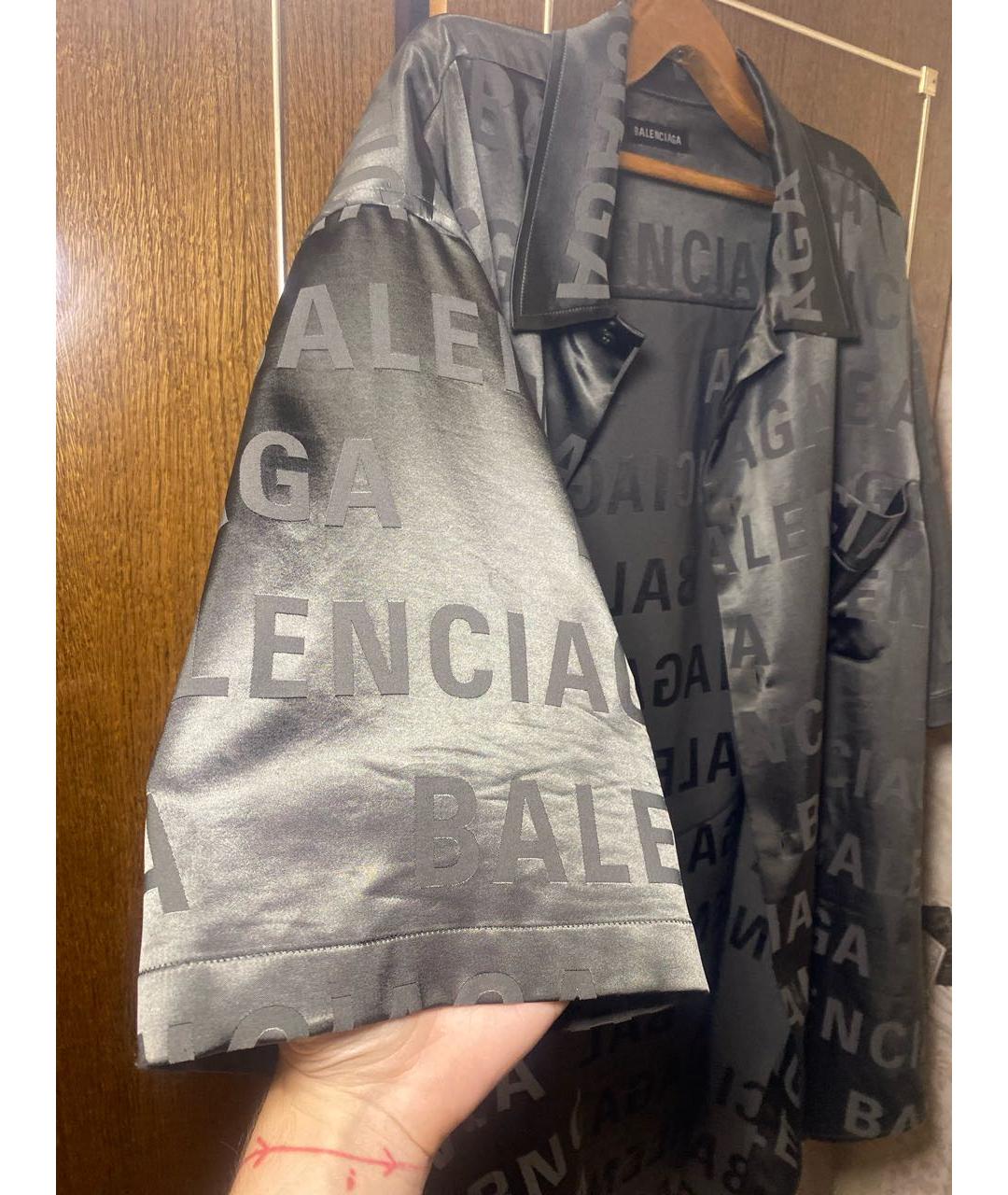 BALENCIAGA Зеленая шелковая кэжуал рубашка, фото 4
