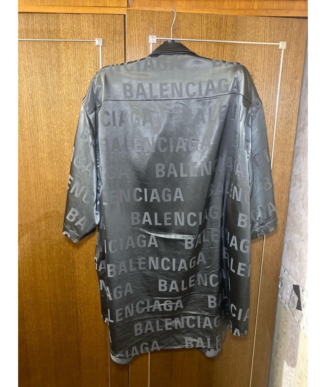 BALENCIAGA Зеленая шелковая кэжуал рубашка, фото 2