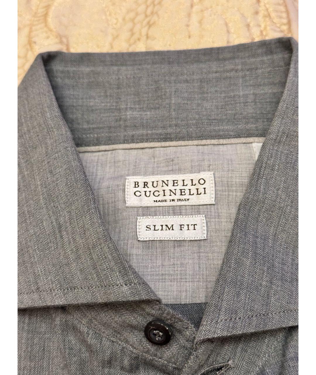 BRUNELLO CUCINELLI Хлопковая кэжуал рубашка, фото 2