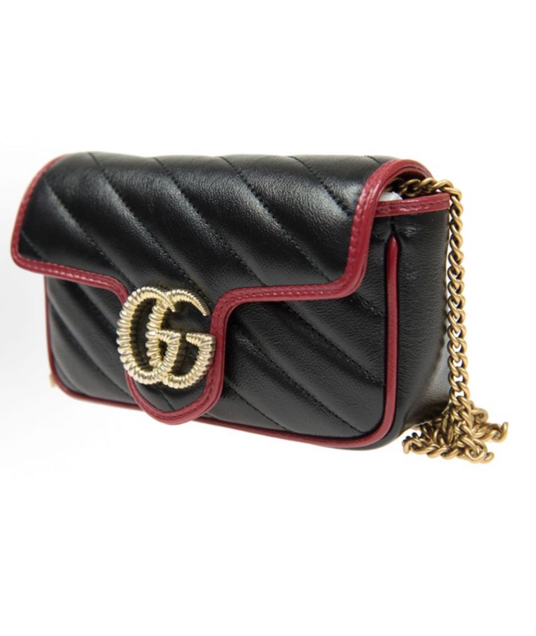 GUCCI Черная кожаная сумка с короткими ручками, фото 2