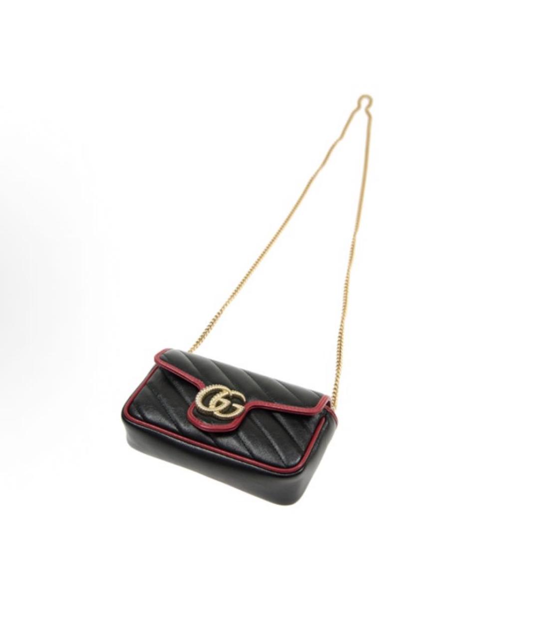 GUCCI Черная кожаная сумка с короткими ручками, фото 4