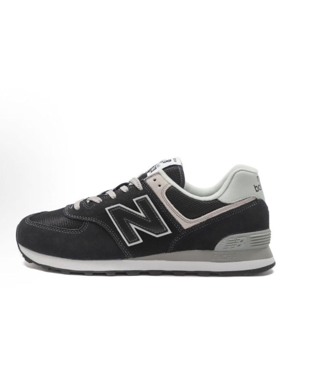 NEW BALANCE Черные замшевые низкие кроссовки / кеды, фото 3