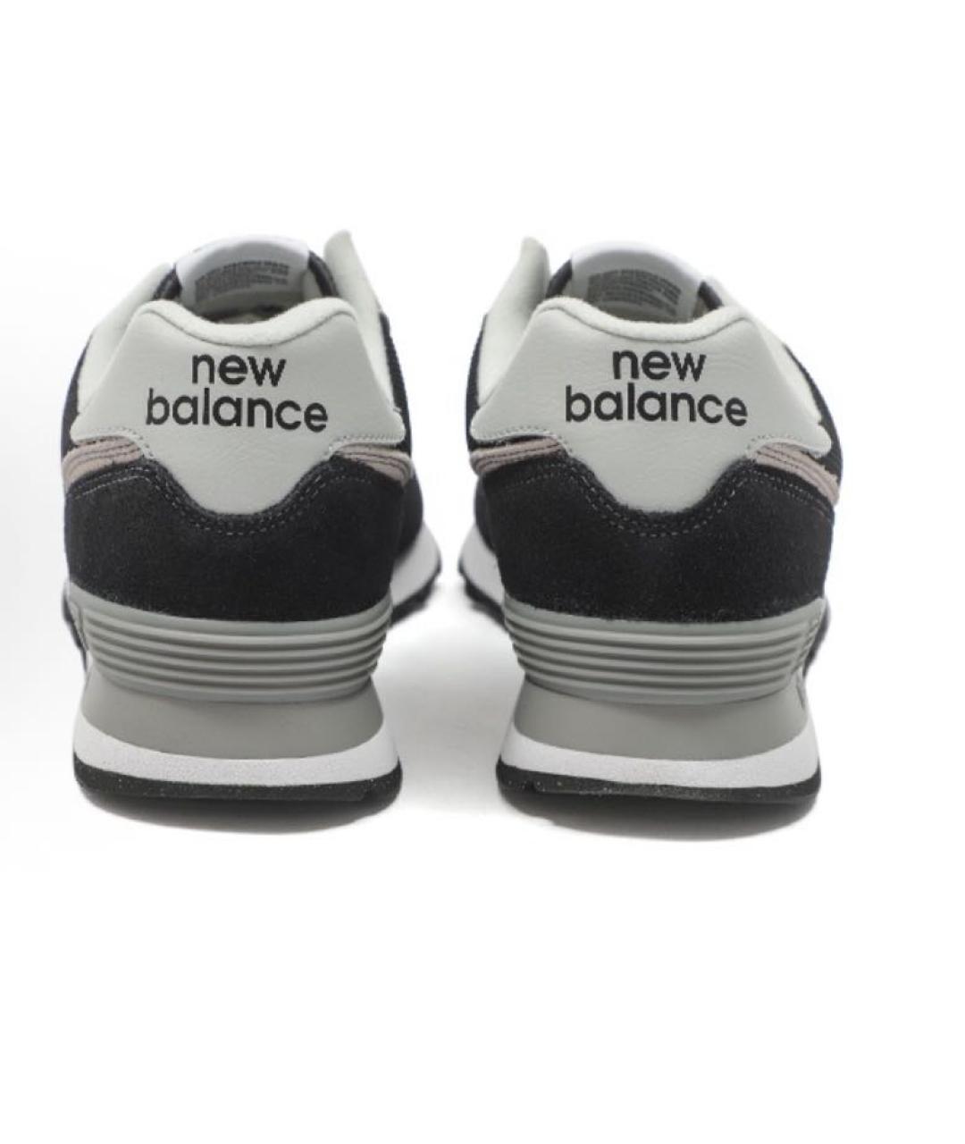 NEW BALANCE Черные замшевые низкие кроссовки / кеды, фото 4