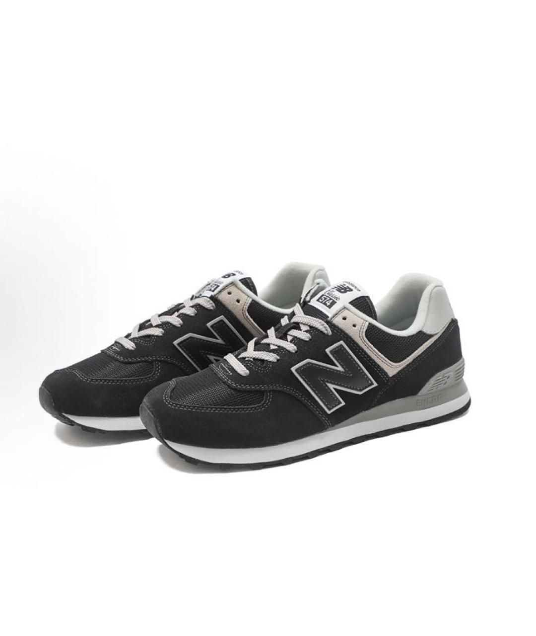 NEW BALANCE Черные замшевые низкие кроссовки / кеды, фото 2