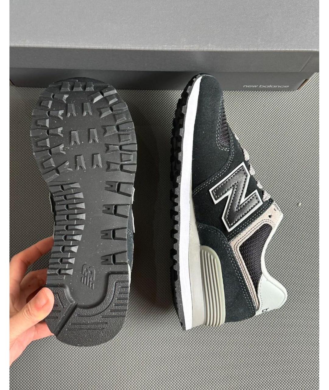 NEW BALANCE Черные замшевые кроссовки, фото 7