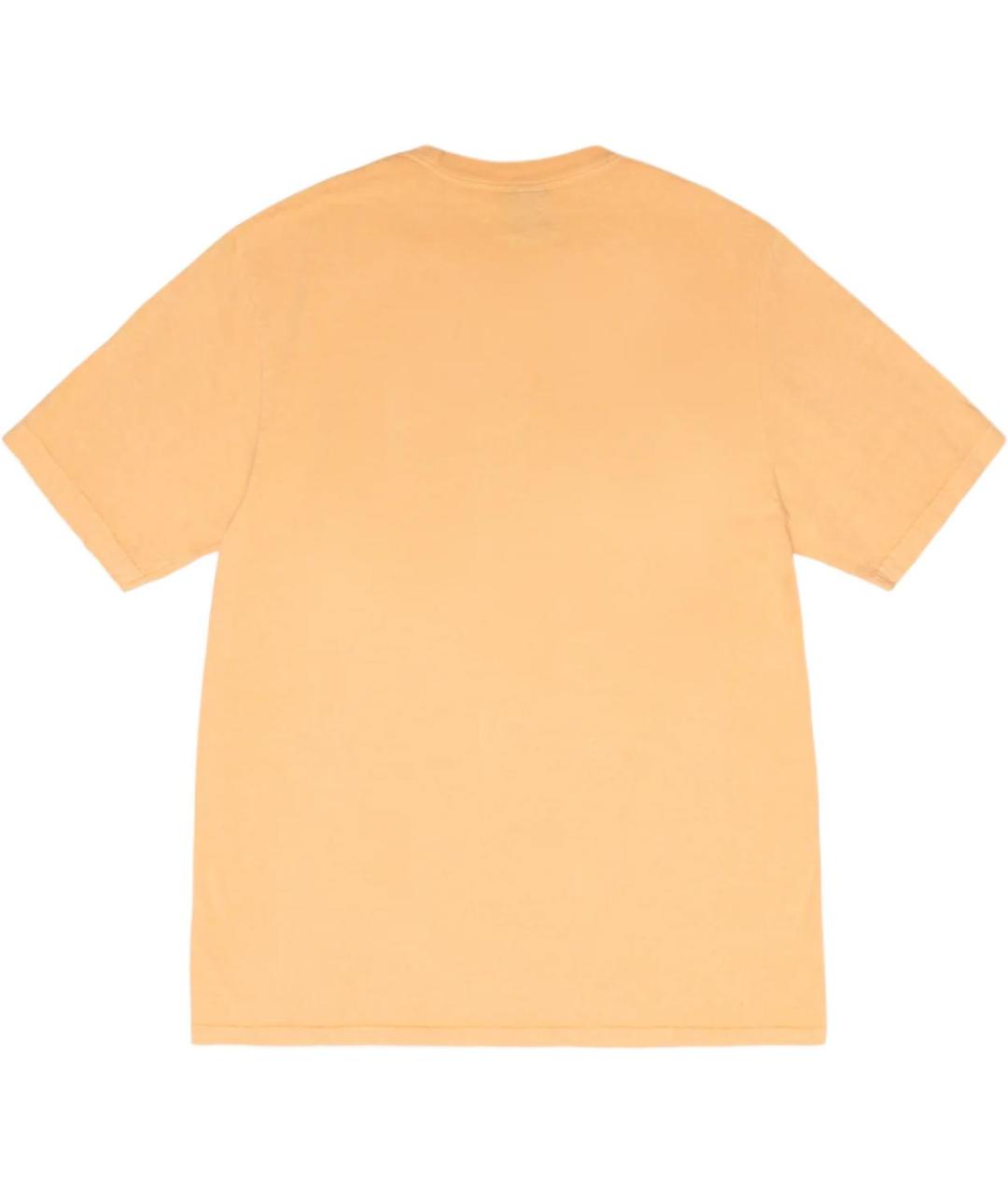 STUSSY Желтая хлопковая футболка, фото 2