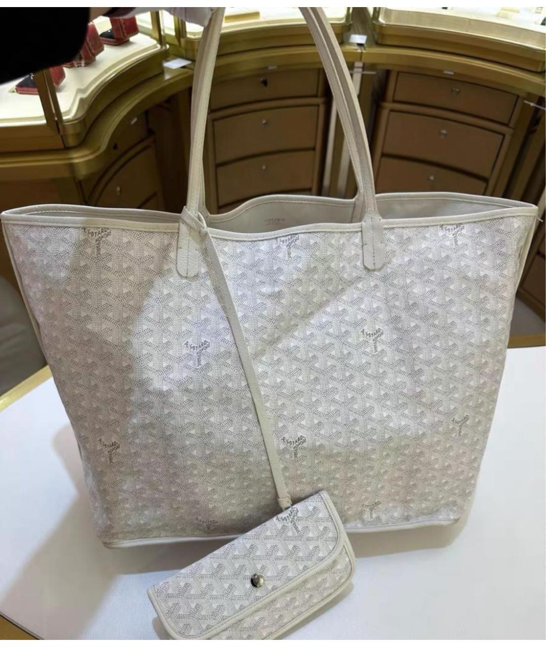 GOYARD Белая сумка тоут, фото 3