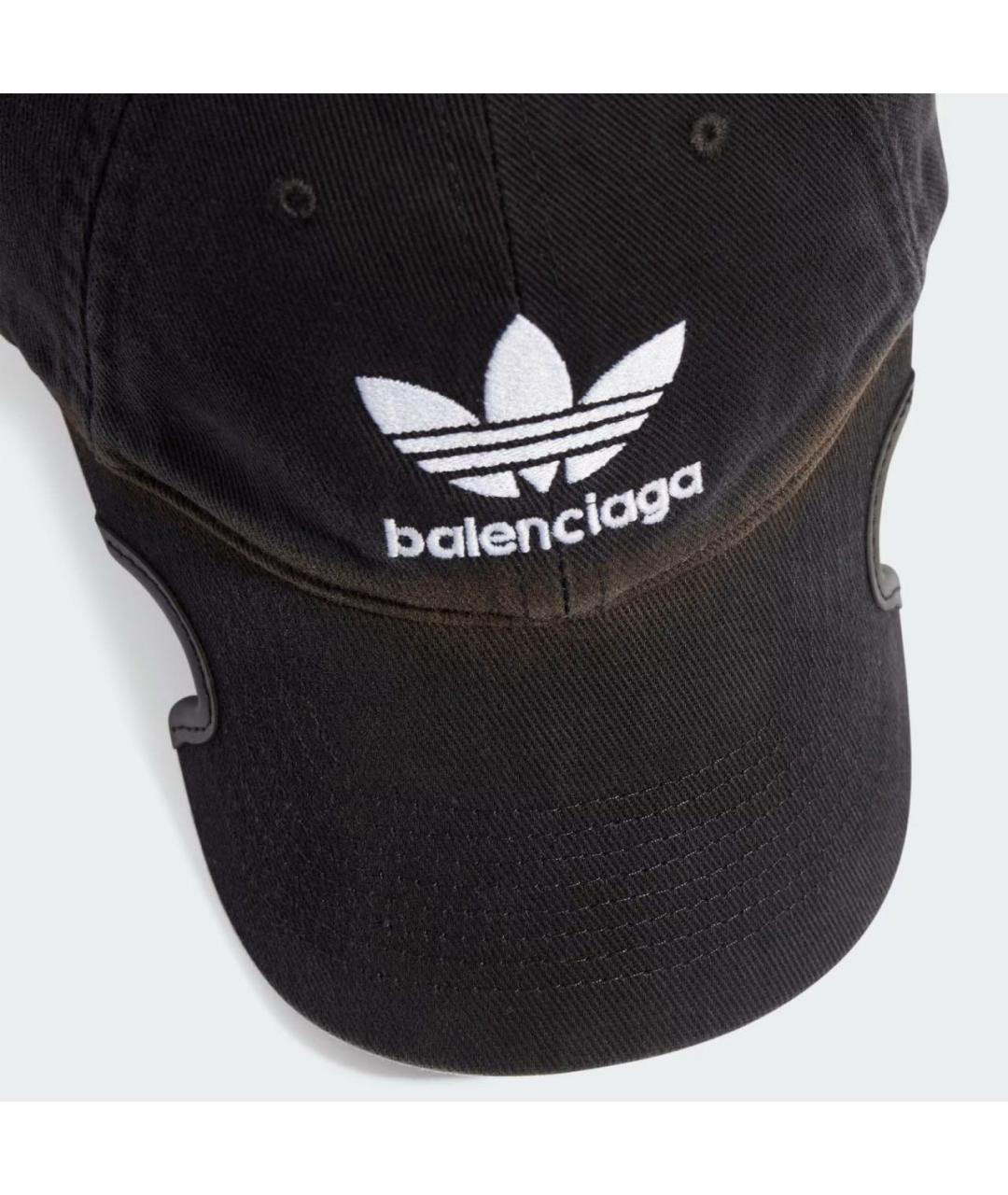 BALENCIAGA Черная хлопковая кепка, фото 4