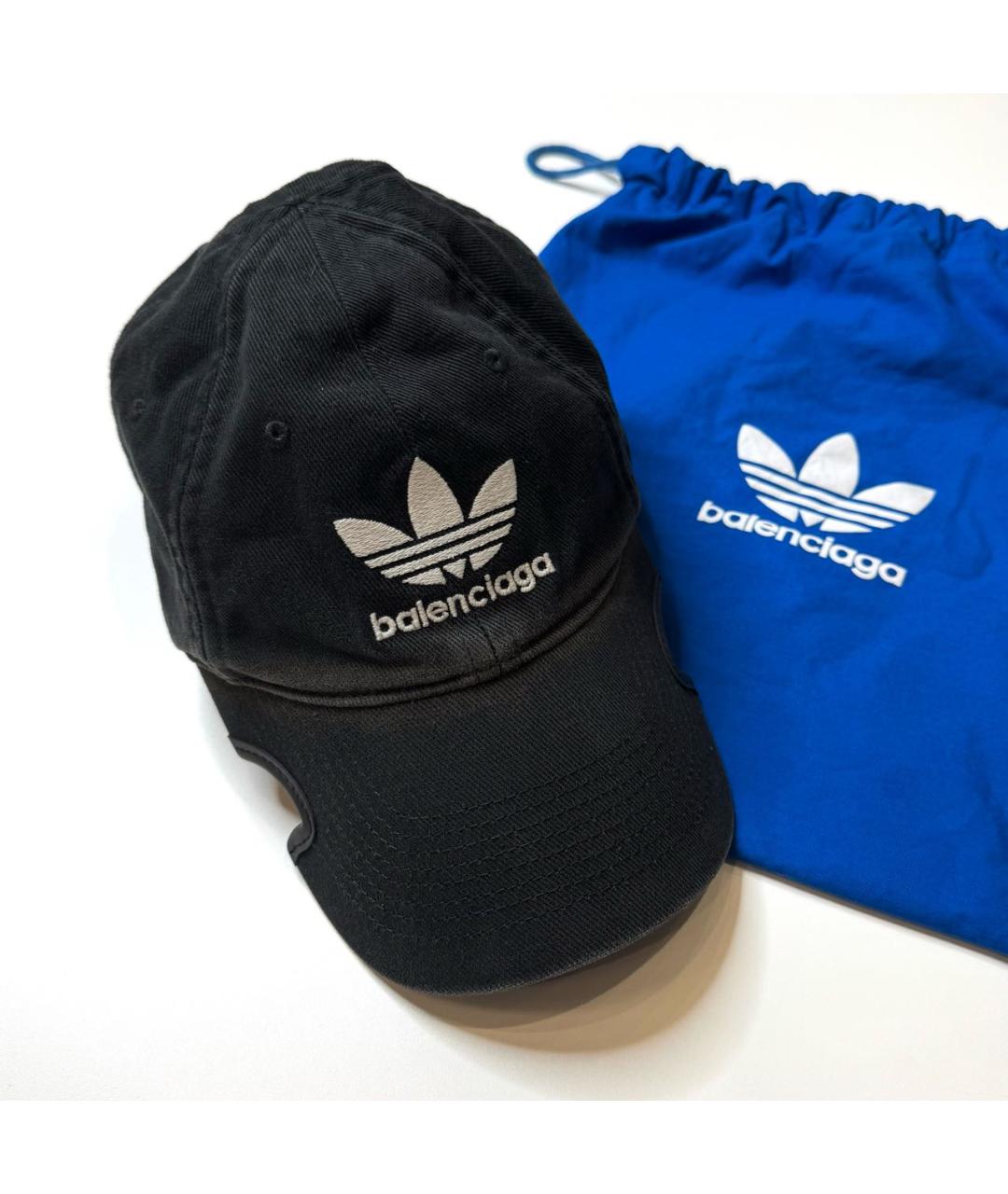 ADIDAS Черная хлопковая кепка, фото 2