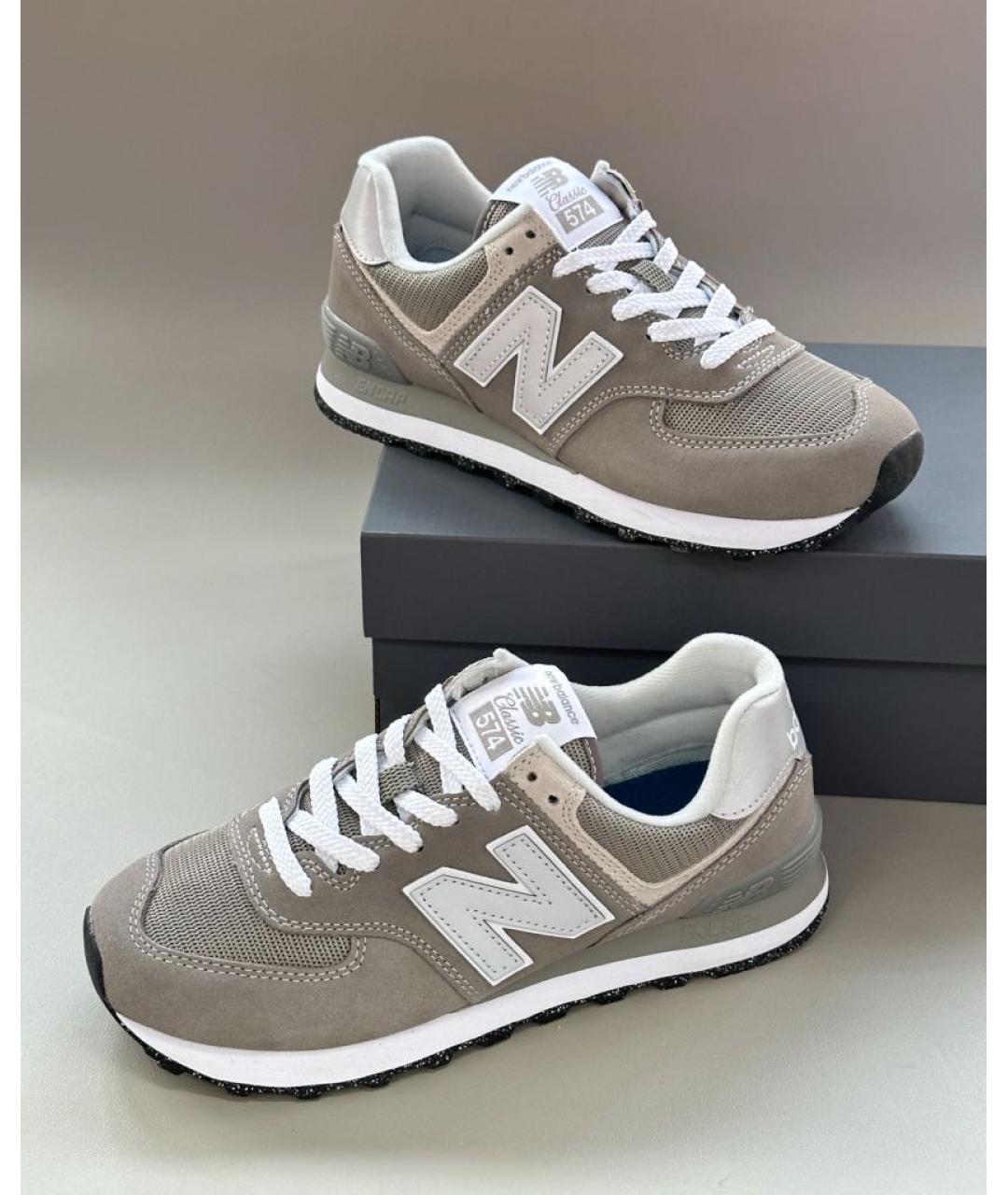 NEW BALANCE Серые замшевые кроссовки, фото 6