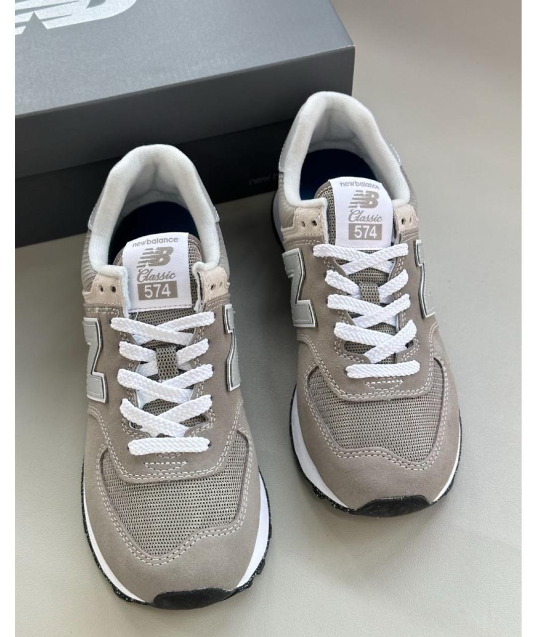 NEW BALANCE Серые замшевые кроссовки, фото 8