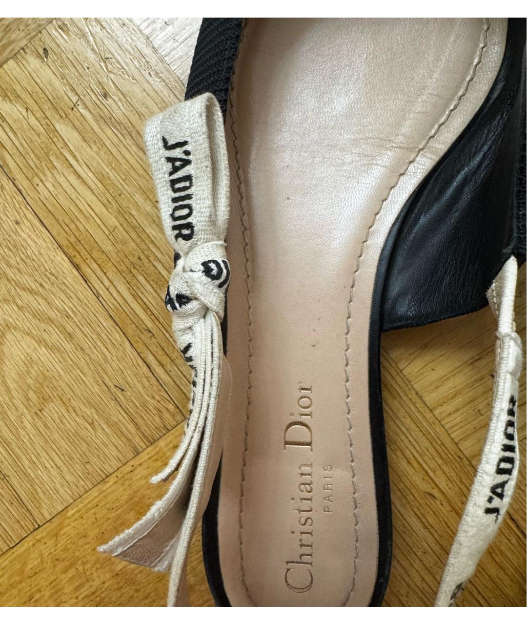 CHRISTIAN DIOR Черные балетки, фото 2