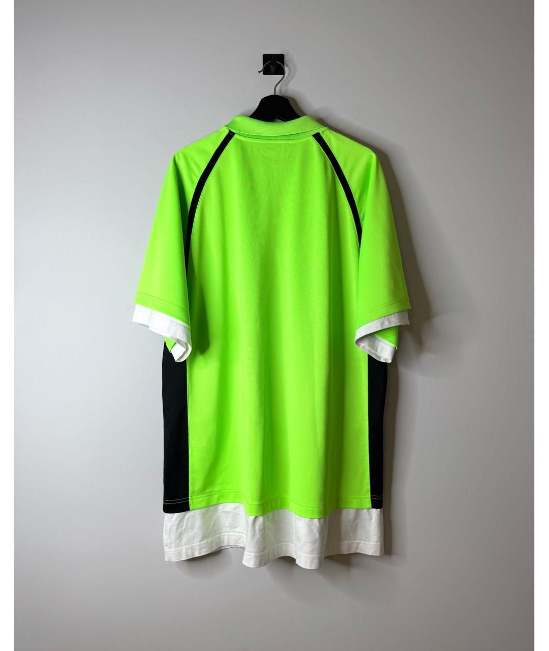 BALENCIAGA Салатовая полиэстеровая футболка, фото 3