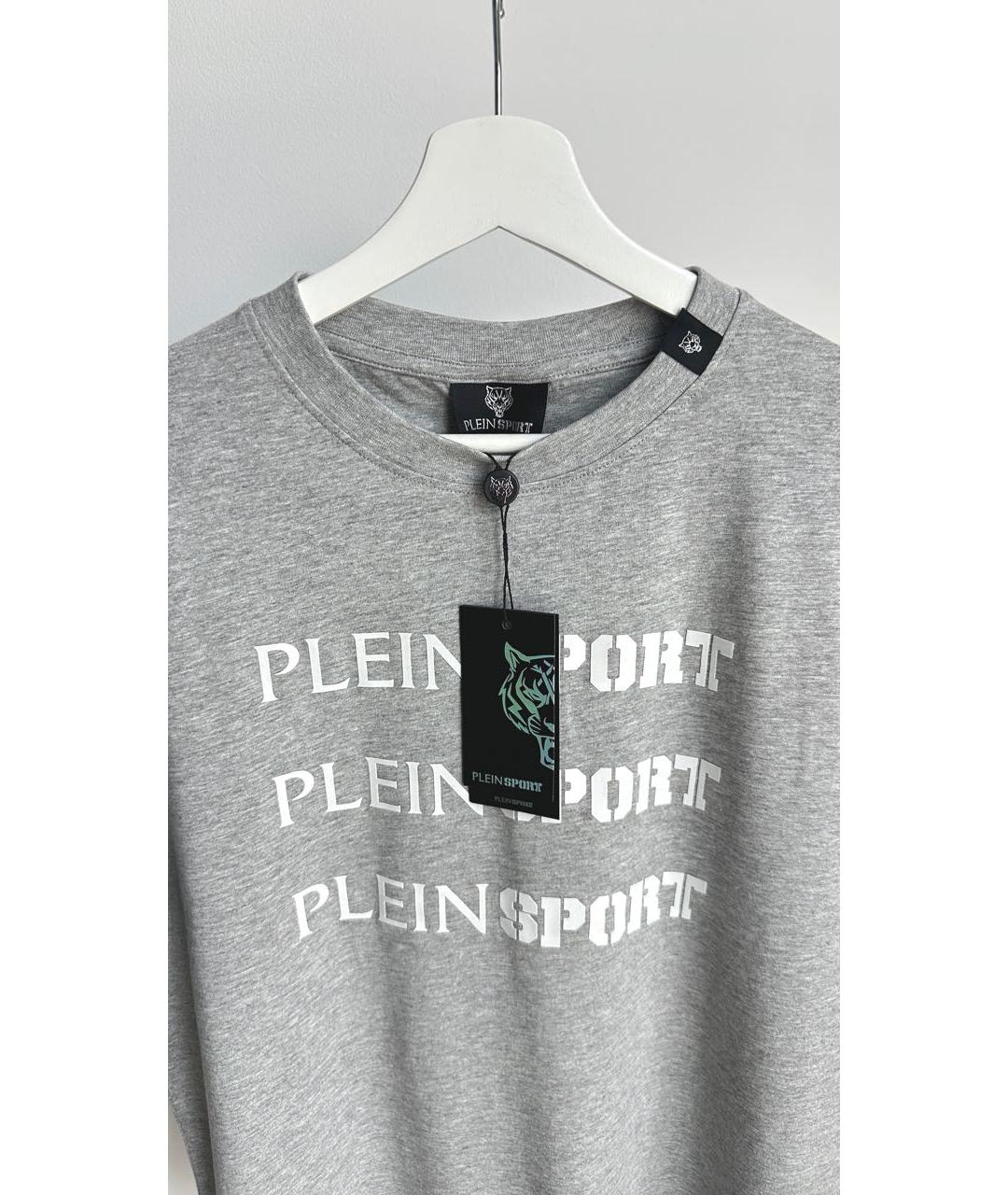 PLEIN SPORT Серая футболка, фото 2