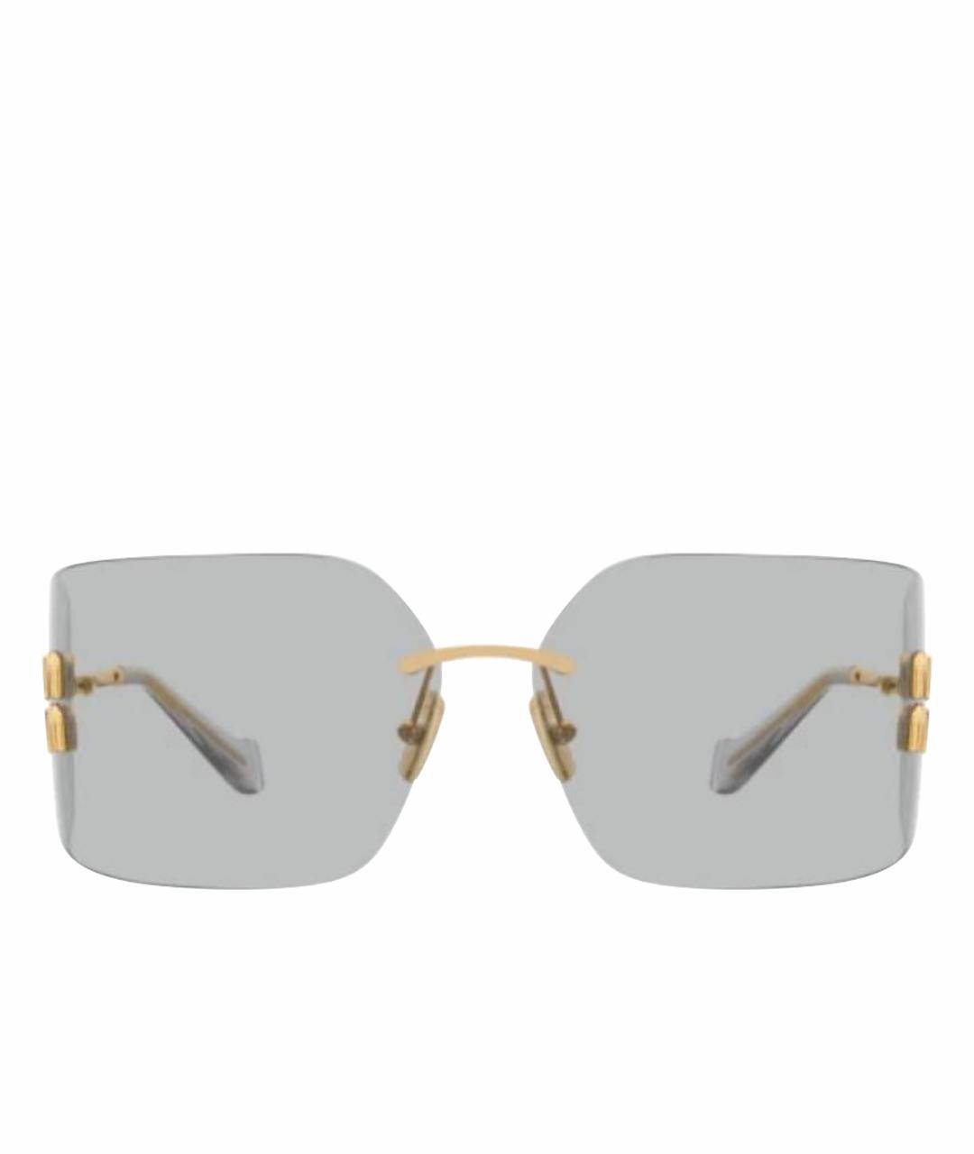 MIU MIU Антрацитовые металлические солнцезащитные очки, фото 1