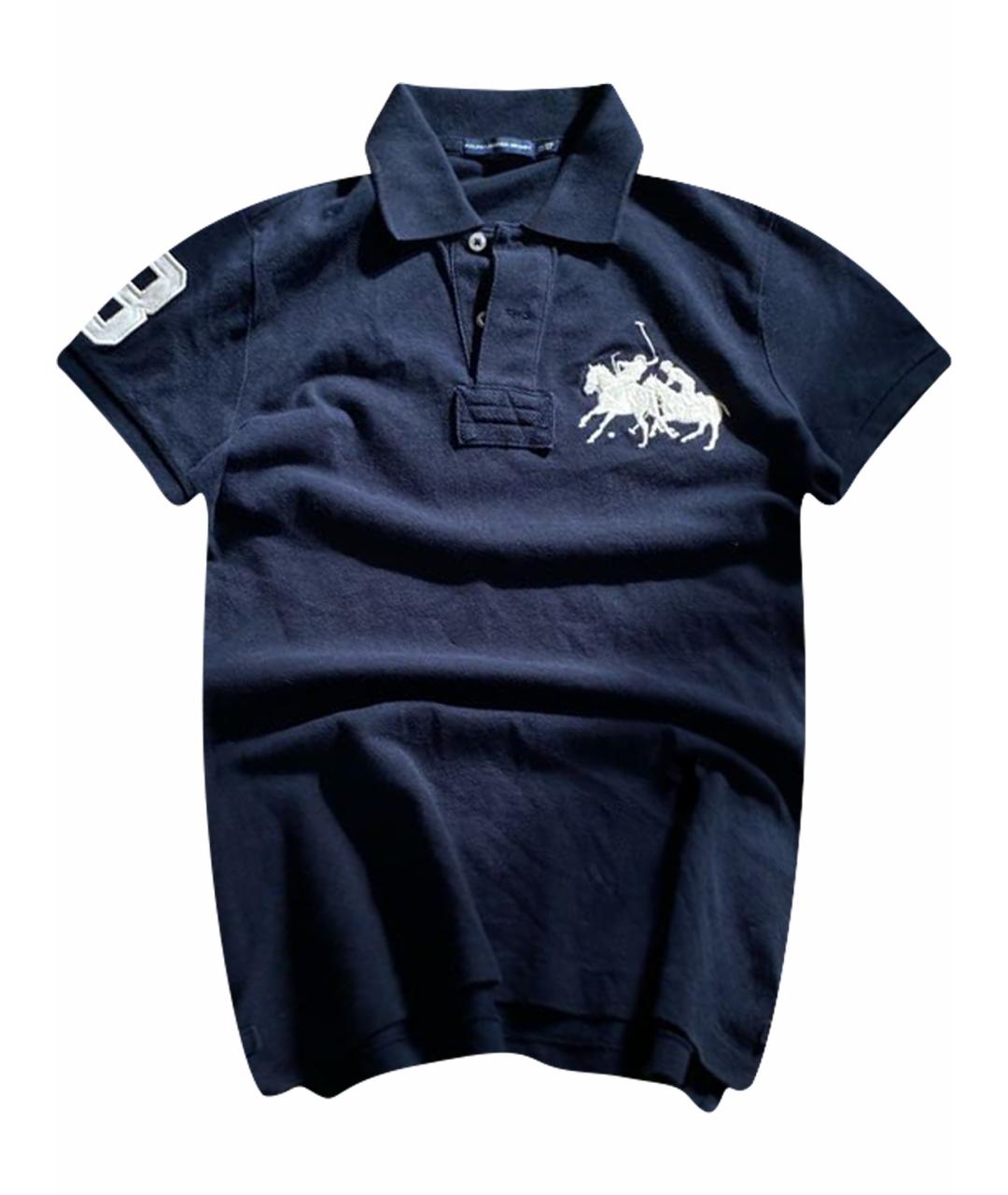 POLO RALPH LAUREN Темно-синяя хлопковая футболка, фото 1